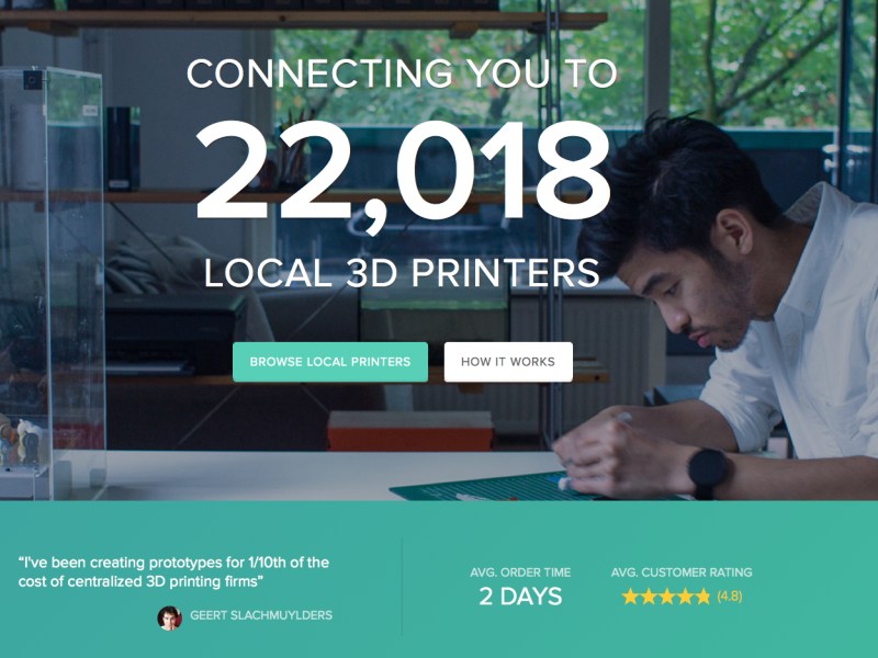 3d Hubs product printing
