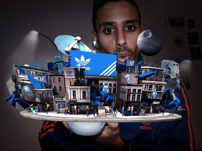 Gamen met je Adidas sportschoen