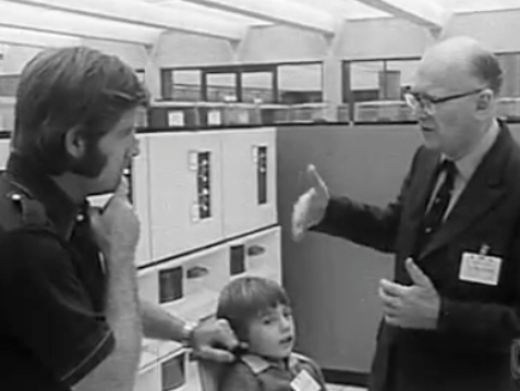 Arthur C. Clarke over Internet in 1974