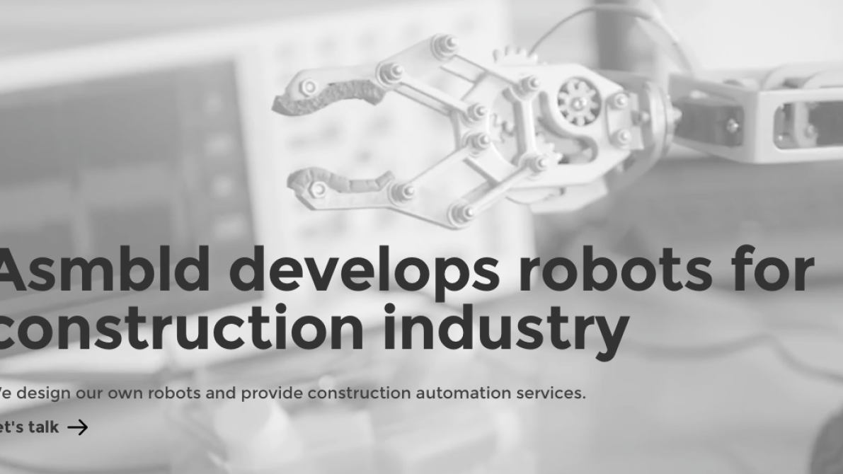 Asmbld, robotica in de bouw