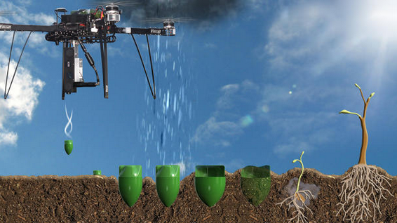 Drones to plant trees