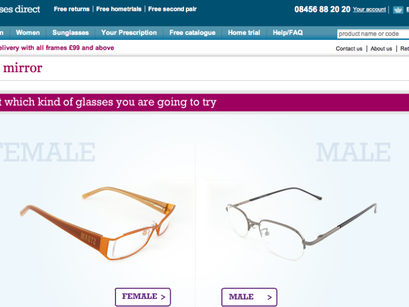 Glasses direct: virtuele paskamer voor brillen
