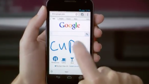 Google search met je handschrift