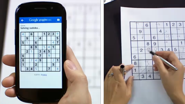 Sudoku met Google Goggles