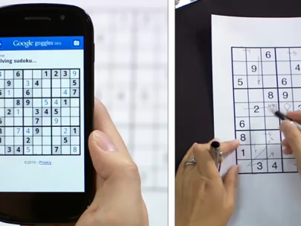 Sudoku met Google Goggles