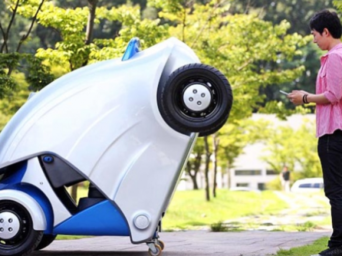 De vouwbare elektrische auto