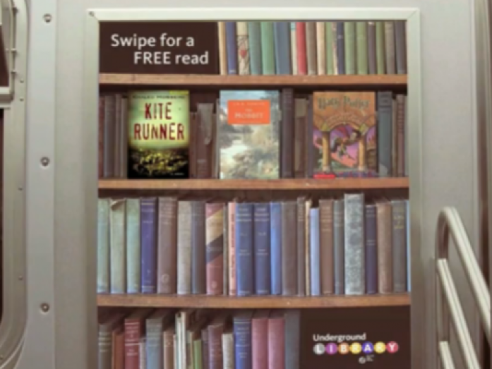 De bibliotheek in de metro