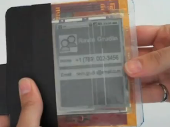 Toekomstige mobiele telefoon: PaperPhone