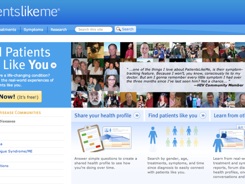 PatientslikeMe: deel ervaringen