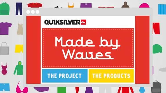 Quiksilver, gemaakt door golven