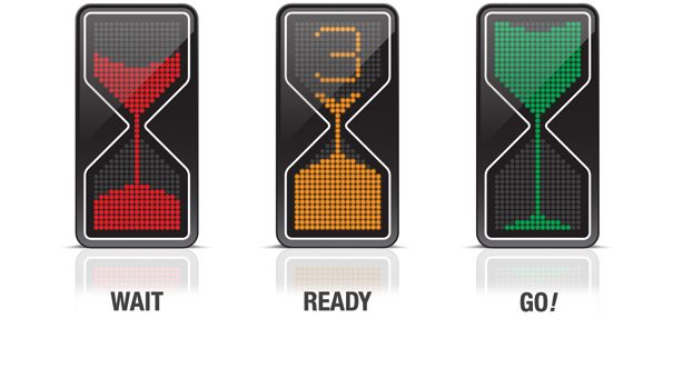 De zandloper als verkeerslicht