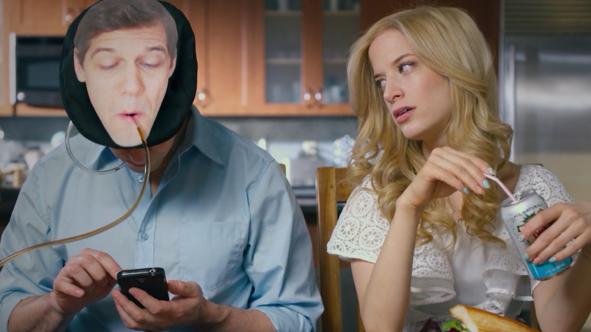 Texting hat: bringing eye contact back