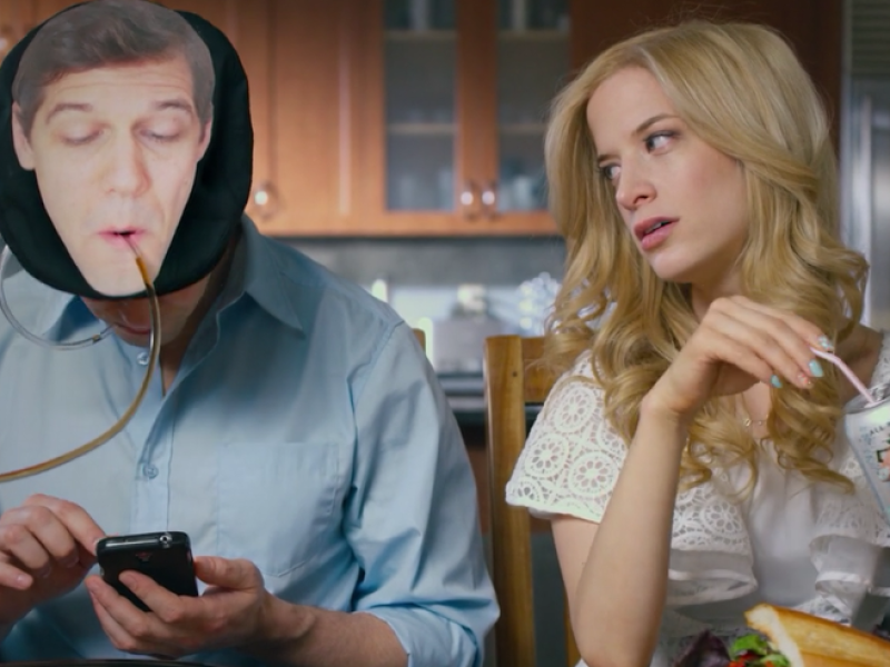 Texting hat: bringing eye contact back