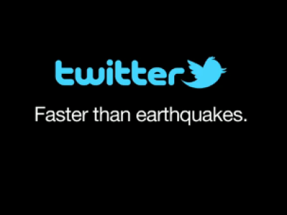 Twitter sneller dan aardbevingen