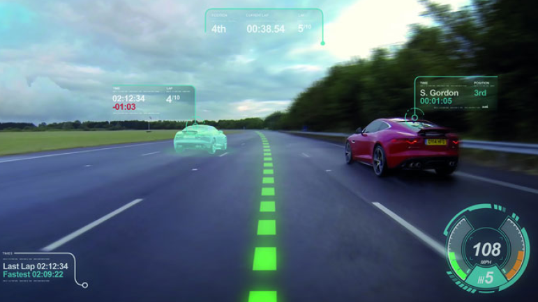 Virtual windscreen technology in cars